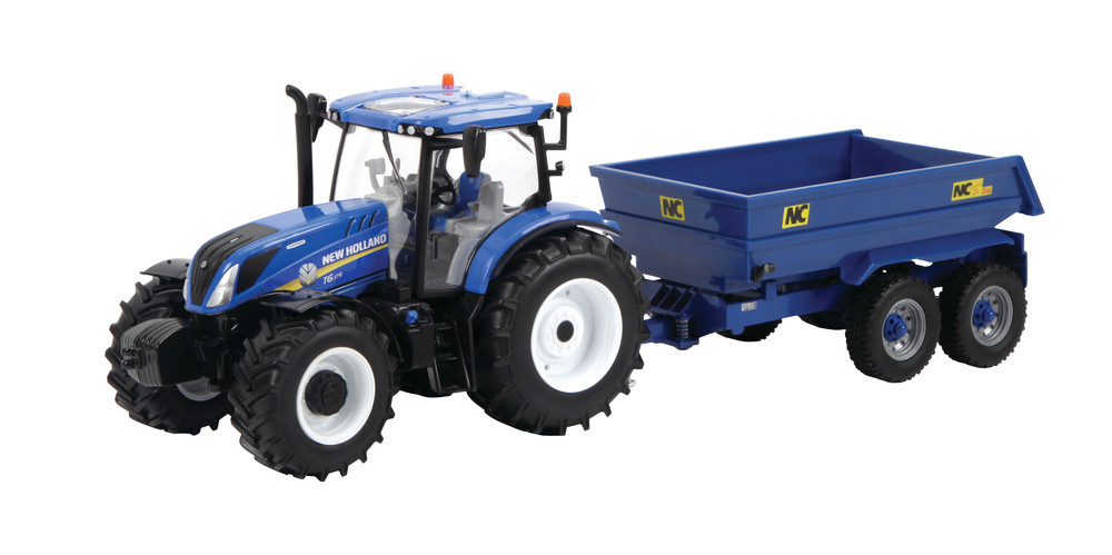 New Holland T6.175 met NC trailer van Britains - schaal 1:32 afbeelding