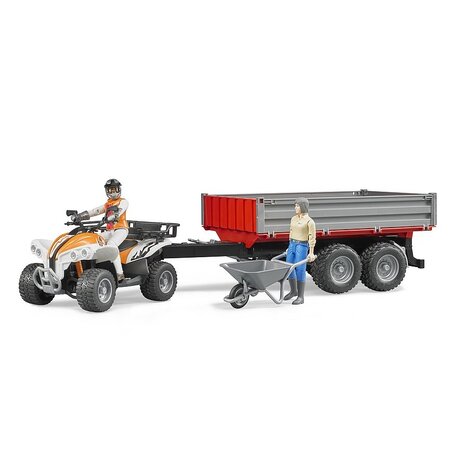 Bruder Quad With Driver Toy - 1:16 Scale ATV With Figure For Kids 3 Years And Up