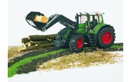 Bruder Krone KWT 8.82 – Faneuse Agricole 1:16 Avec Toupies, Repliable, Pour Tracteur Série Pro