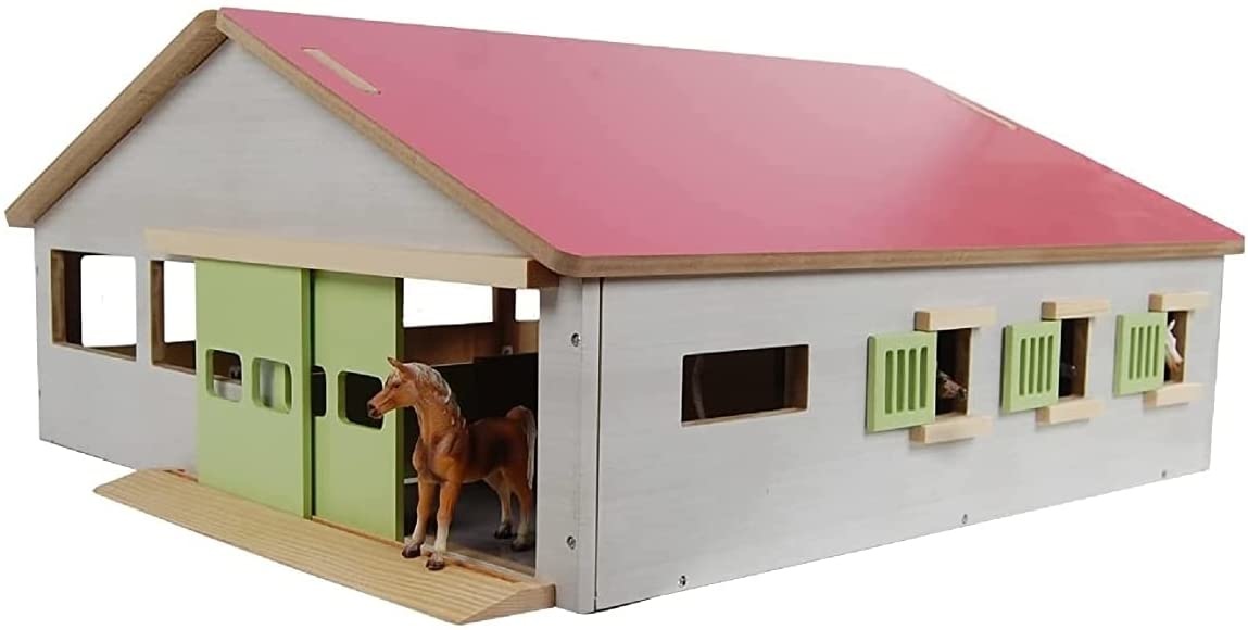 Kids Globe Paardenstal inclusief Binnenbak 1:32