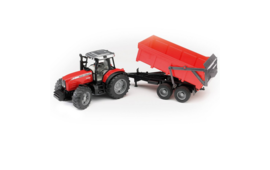 Bruder Massey Ferguson 7480 met aanhanger