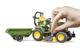 TOYLAND® Tractor y Reolque Rojo de 37 c con Luces y Sonido - Juguetes