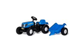 Rolly Toys rollyKid New Holland TVT 190 traptrekker met aanhanger