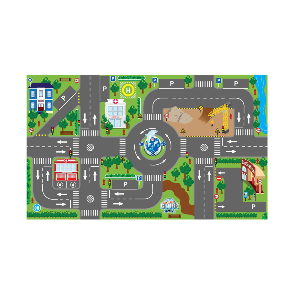 Verkeerskleed met LED verkeerslichten van Kids Globe