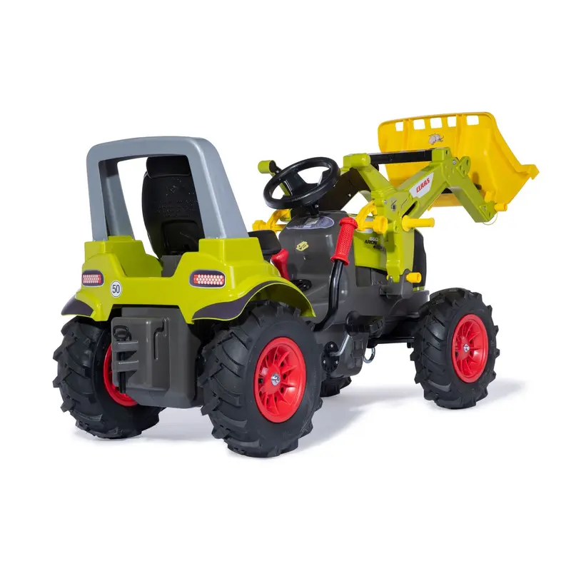 Tracteur à Pédales Rolly Claas Axos – Siège Réglable, Capot Ouvrant, Roues Silencieuses, Dès 3 Ans