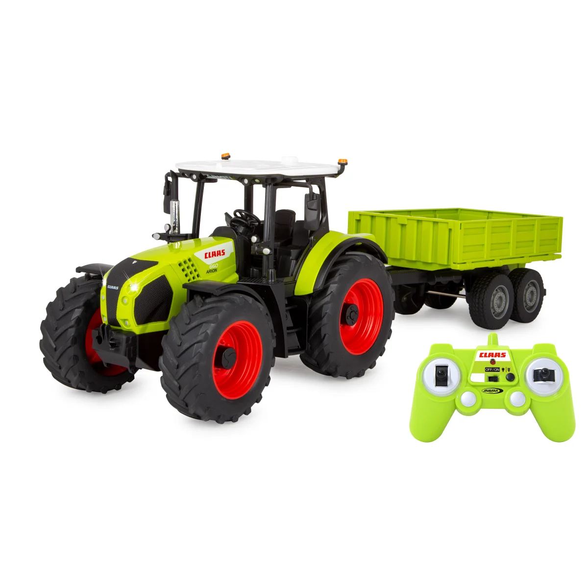 Jamara Claas Arion 660 + Kiepaanhanger op afstand (1:24) afbeelding