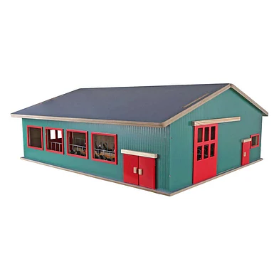 Kids Globe Renstal met opslagruimte en weiland 1:32