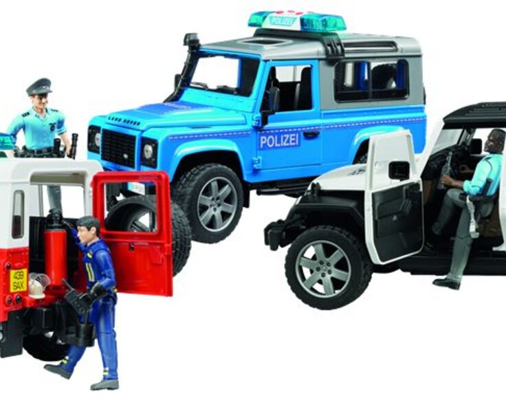 Nieuw speelgoed: de Bruder politie- en brandweerauto's