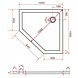 Rheiner douchebak 100x100x5 cm vijfhoek wit Rheiner douchebak 100x100x5 cm vijfhoek wit