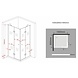Carna douchecabine hoekinstap 100x80x195 cm Carna douchecabine hoekinstap 100x80x195 cm