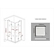 Carna douchecabine hoekinstap vierkant 100x100x195 cm Carna douchecabine hoekinstap vierkant 100x100x195 cm