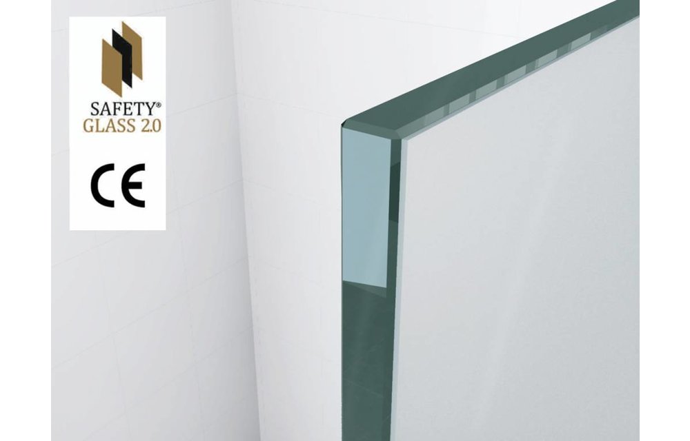 Safety Glass 2.0 10 mm NANO 90x200 cm inloop douche