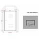 Porto draaideur nisdeur 75x190 met helder glas Porto draaideur nisdeur 75x190 met helder glas