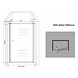 Porto draaideur nisdeur 80x190 met helder glas Porto draaideur nisdeur 80x190 met helder glas