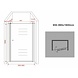 Porto draaideur nisdeur 95x190 met helder glas Porto draaideur nisdeur 95x190 met helder glas