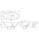 Vrijstaand ligbad Solid Surface 186 x 82 x 59 cm wit Vrijstaand ligbad Solid Surface 186 x 82 x 59 cm wit