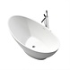 Vrijstaand ligbad Solid Surface 186 x 82 x 59 cm wit Vrijstaand ligbad Solid Surface 186 x 82 x 59 cm wit
