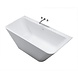 Inge semi vrijstaand ligbad Solid Surface 179 x 85 x 58 cm wit Inge semi vrijstaand ligbad Solid Surface 179 x 85 x 58 cm wit