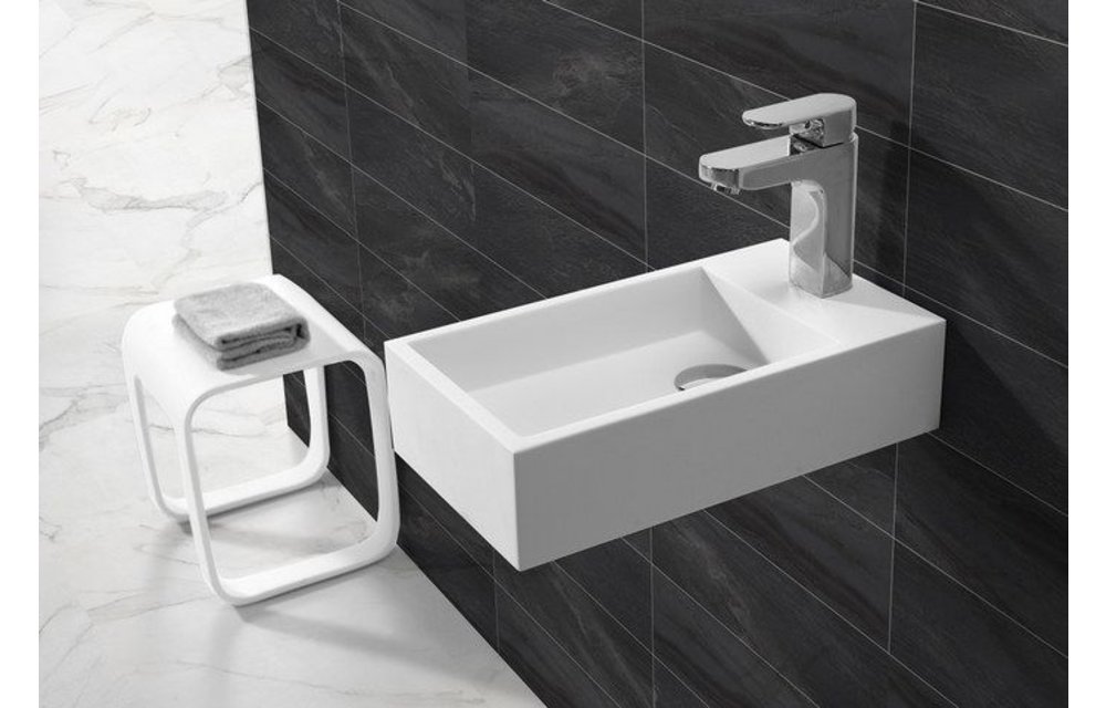 Solid Surface fontein rechts 40x22x10