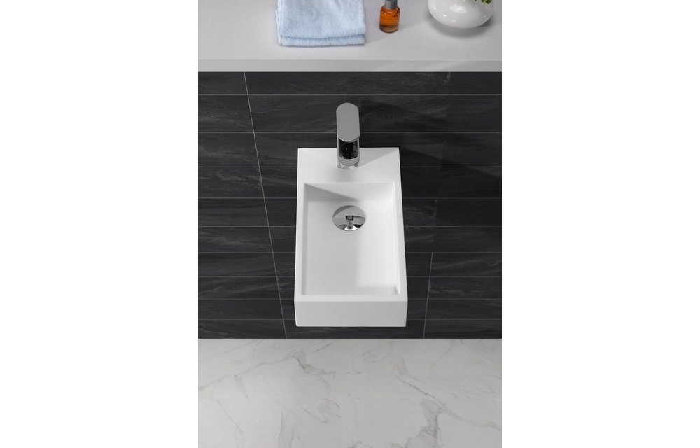 Solid Surface fontein rechts 40x22x10