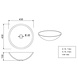 Solid Surface opzetwastafel rond 43x43x13 Solid Surface opzetwastafel rond 43x43x13