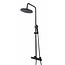 Caral thermostatische doucheopbouwset 20 cm zwart