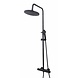 Caral thermostatische doucheopbouwset 20 cm zwart Caral thermostatische doucheopbouwset 20 cm zwart