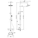 Caral thermostatische doucheopbouwset 20 cm zwart Caral thermostatische doucheopbouwset 20 cm zwart