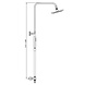 Caral thermostatische doucheopbouwset 20 cm zwart Caral thermostatische doucheopbouwset 20 cm zwart