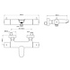 Caral thermostatische badmengkraan 15 cm zwart Caral thermostatische badmengkraan 15 cm zwart