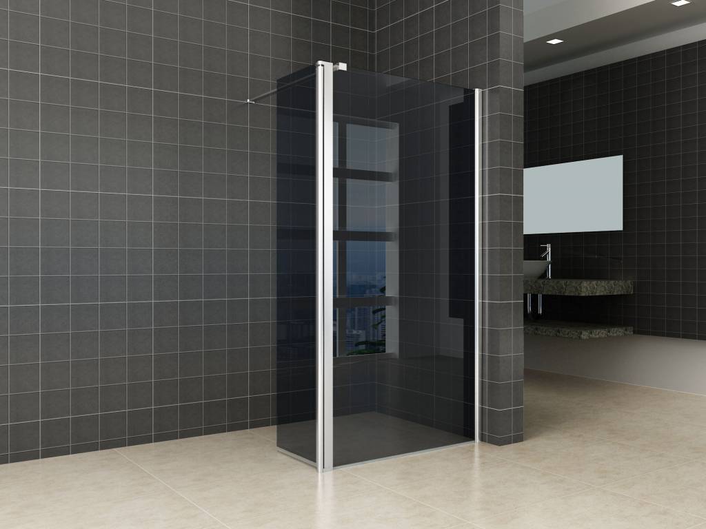 Smoke Hoekwand Rookglas Met Scharnierprofiel 35 Cm 10 Mm Nano huismerk kopen in de aanbieding