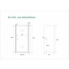 Douche nisdeur 60 cm rookglas 8 mm Douche nisdeur 60 cm rookglas 8 mm