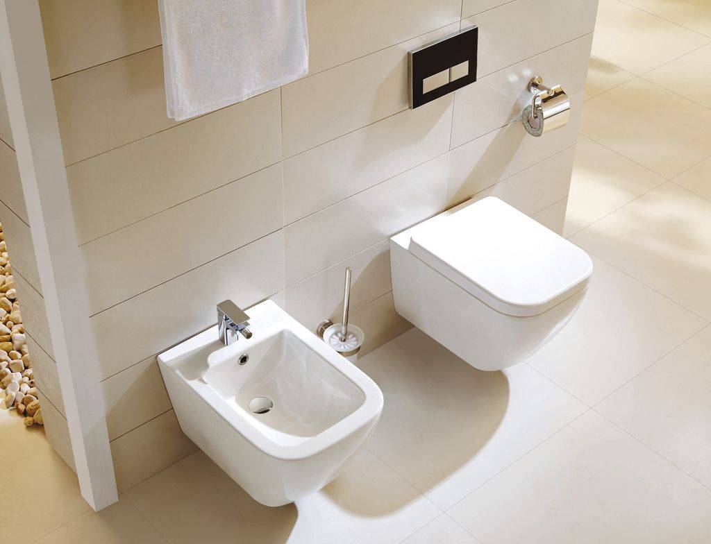 Randloze Wand-wc Soft Close vierkant