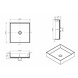 Rheiner Design Opzetwastafel Solid Surface 42 X 42 X 12 cm - vierkant Rheiner Design Opzetwastafel Solid Surface 42 X 42 X 12 cm - vierkant