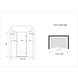 PELO XL Douchedeur 175x195 cm nisdeur - helder glas PELO XL Douchedeur 175x195 cm nisdeur - helder glas