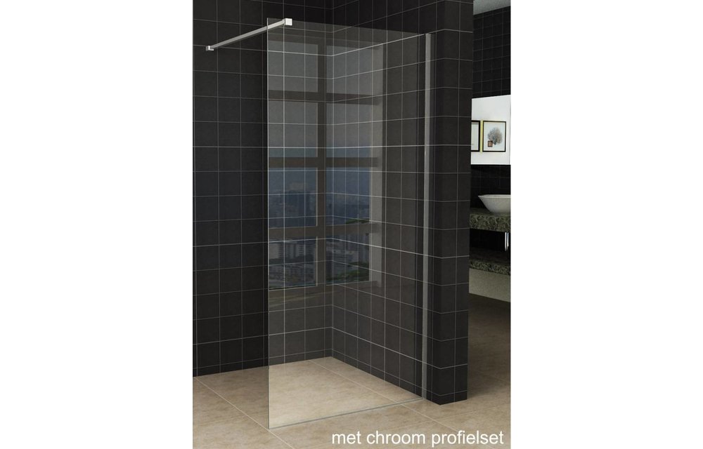Slim inloopdouche 100x200 cm 8 mm Nano
