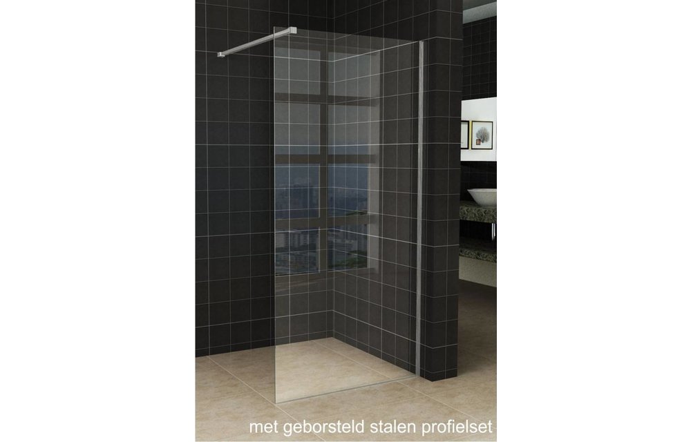 Slim inloopdouche 100x200 cm 8 mm Nano