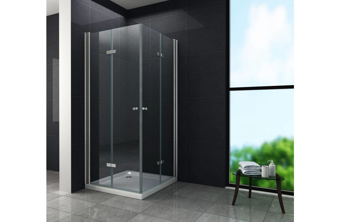 Clip douchecabine met klapdeuren 100x80x195 cm