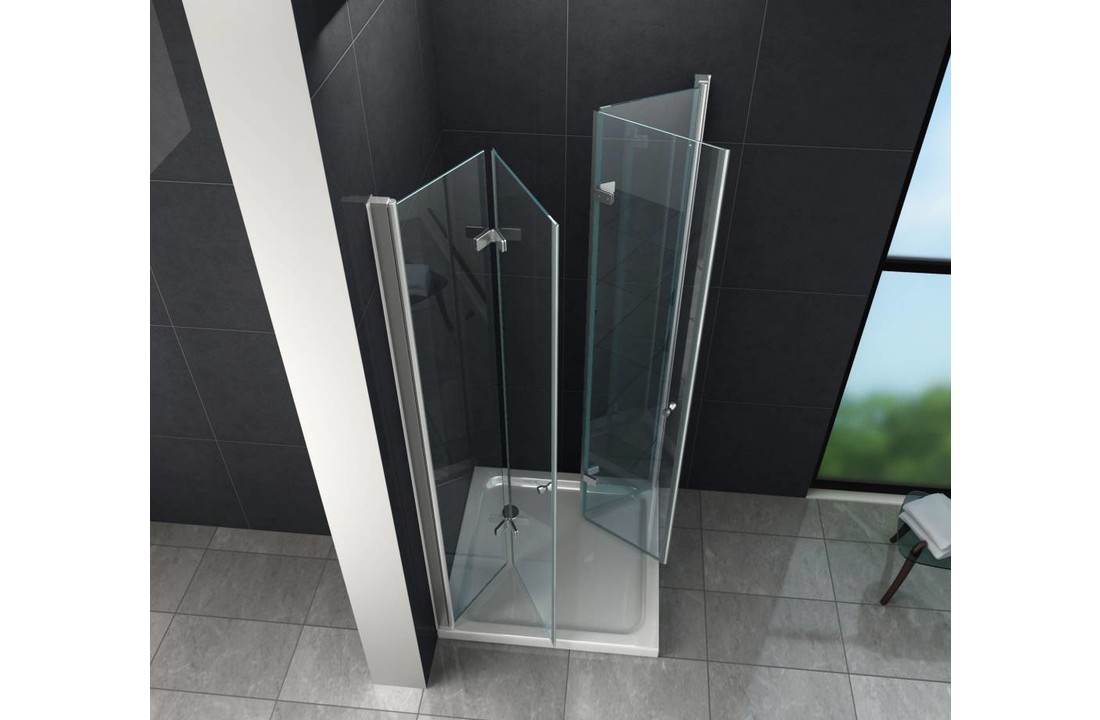 Clip douchecabine met klapdeuren 100x80x195 cm