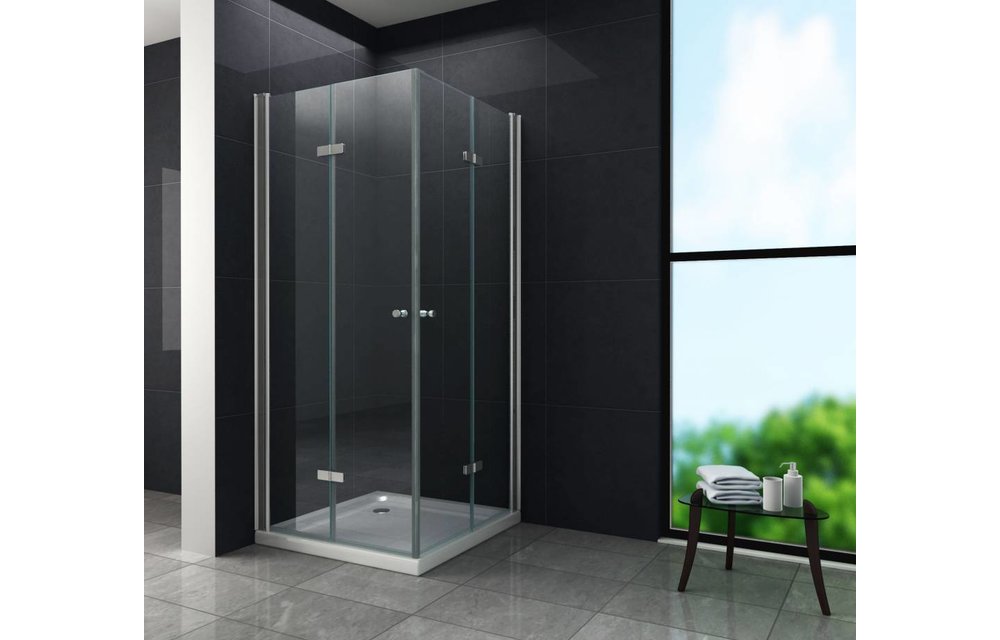 Clip douchecabine met klapdeuren 90x75x195 cm