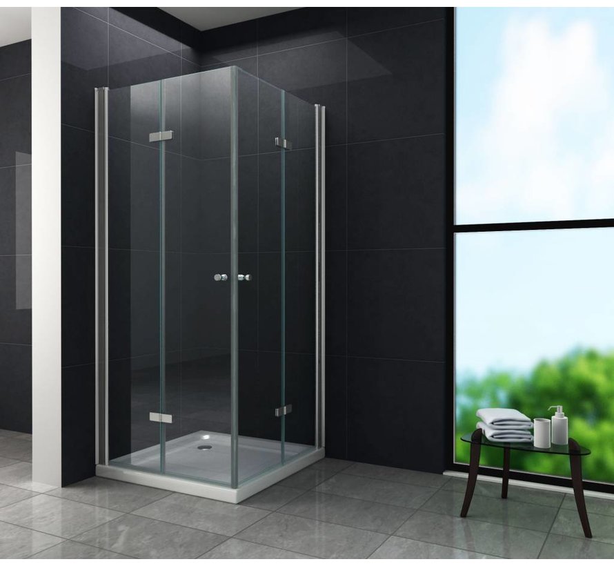 Clip douchecabine met vouwdeuren 80x80x180 cm Sanidream.nl