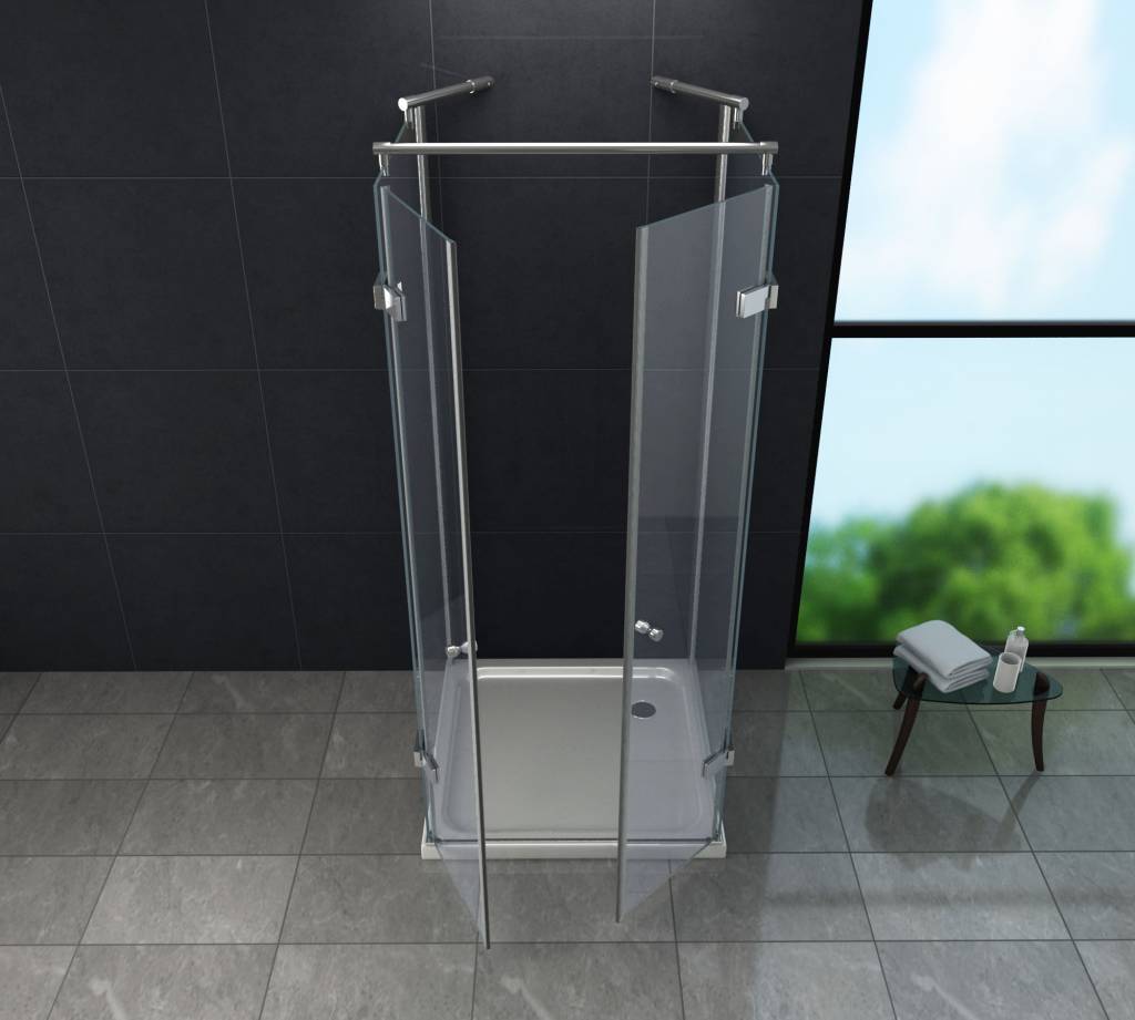 Rama U-vorm douchecabine met draaideuren 100x100x195 cm