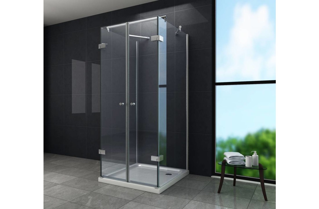 Rama U-vorm douchecabine met draaideuren 90x75x195 cm