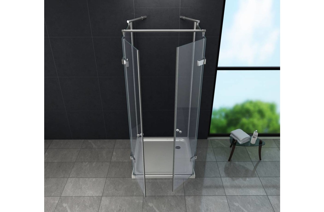 Rama U-vorm douchecabine met draaideuren 90x75x195 cm