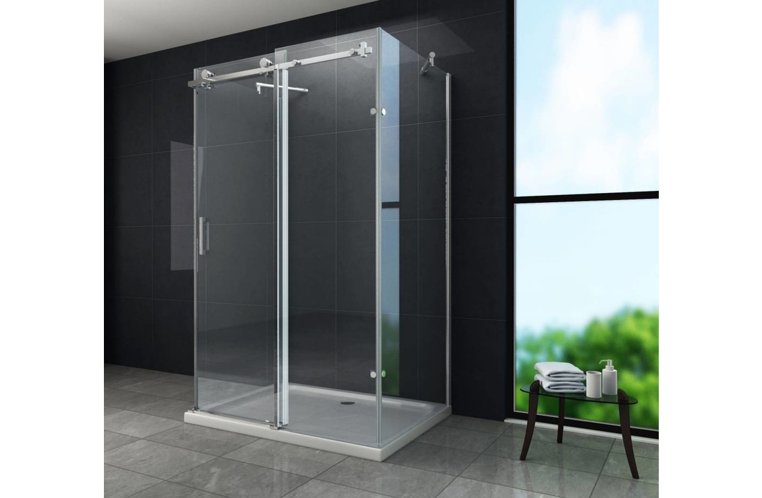 Veni U-vorm douchecabine met schuifdeur 120x90x195 cm