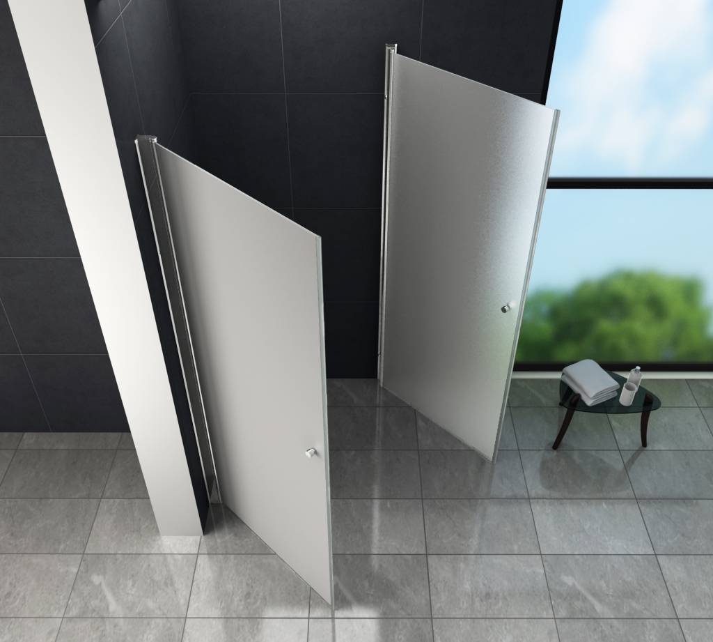Stalis-MG Douchecabine hoekinstap 80x80x190 cm met matglas