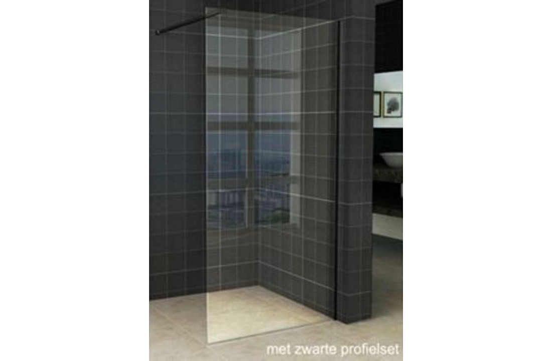 Wiesbaden Slim inloopdouche helder glas 95x200