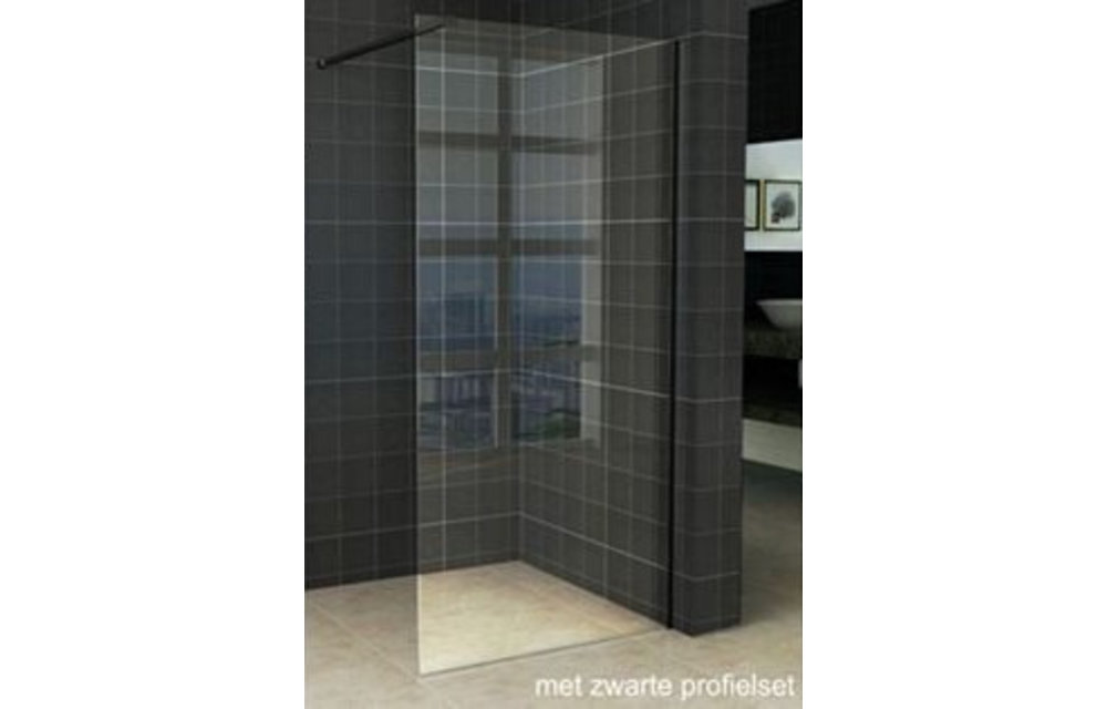 Wiesbaden Slim inloopdouche helder glas 105x200