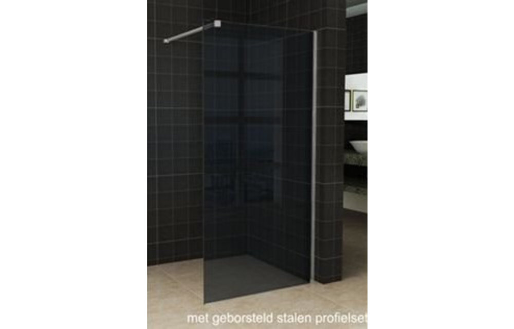Wiesbaden Slim inloopdouche rookglas 120x200