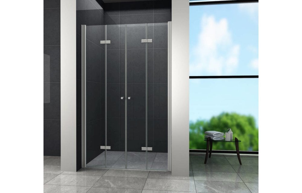 Accor vouwbare douchedeur nisdeur 90x195 cm helder glas